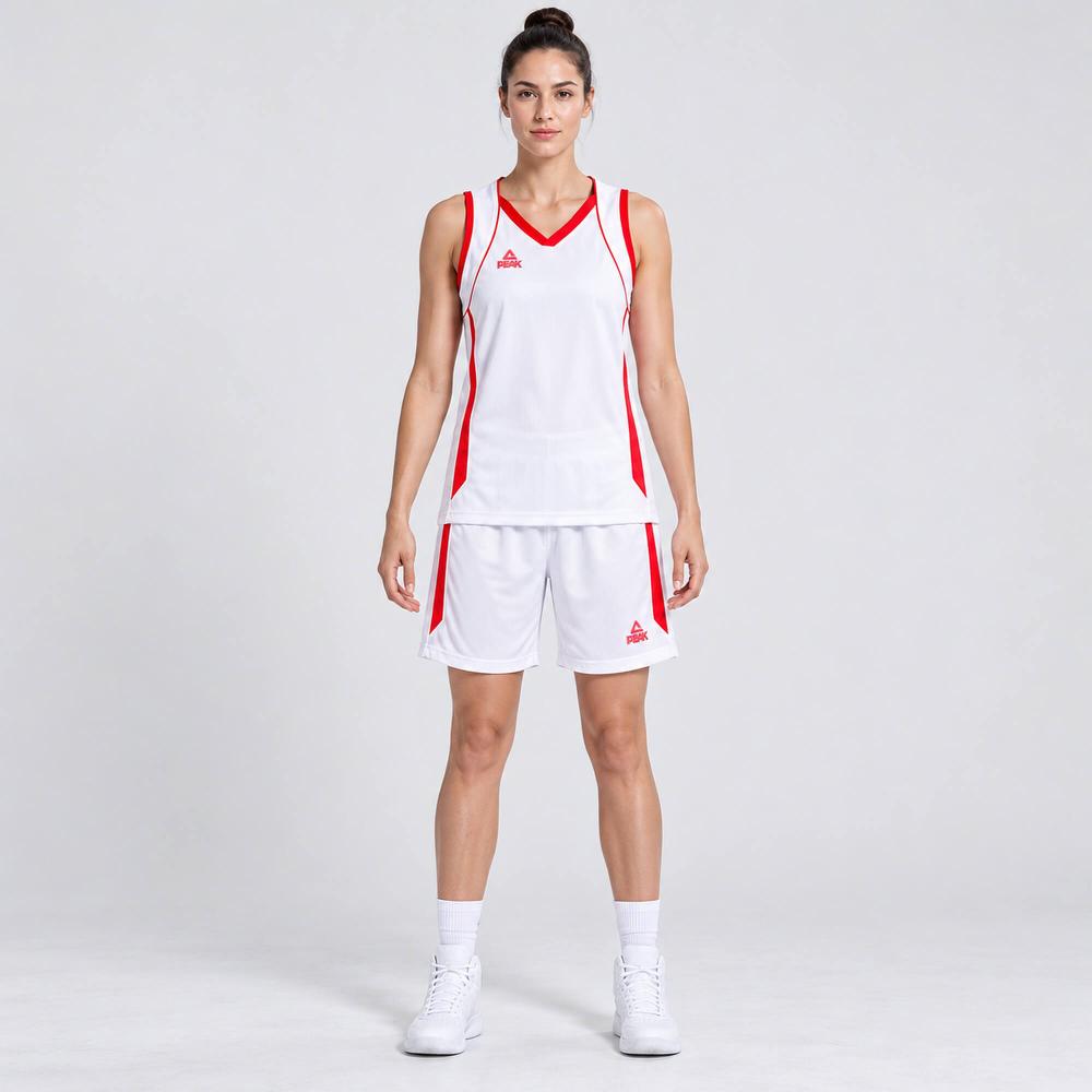 Dámska basketbalová súprava PEAK Basketball Uniform bielo-červená
