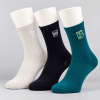 Módne vysoké ponožky PEAK Stretch High Cut Socks 3-pack čierne, béžové a petrolejové