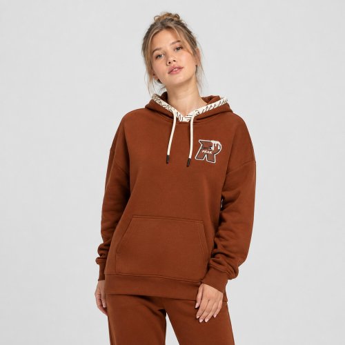 Dámska mikina s kapucňou Peak Right (Fleece Hoodie) hnedá