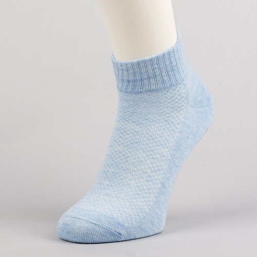 Peak Mideum Cut Socks Lt.Blue Melange Grey