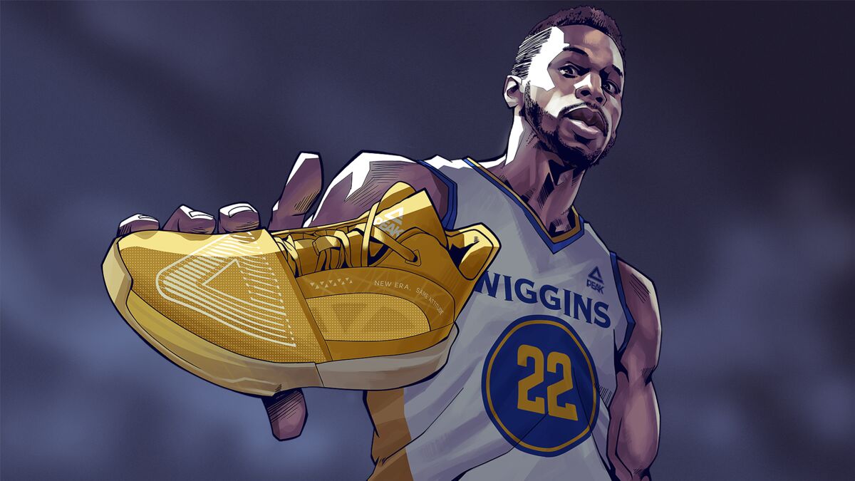 Andrew Wiggins s basketbalovou obuvou PEAK